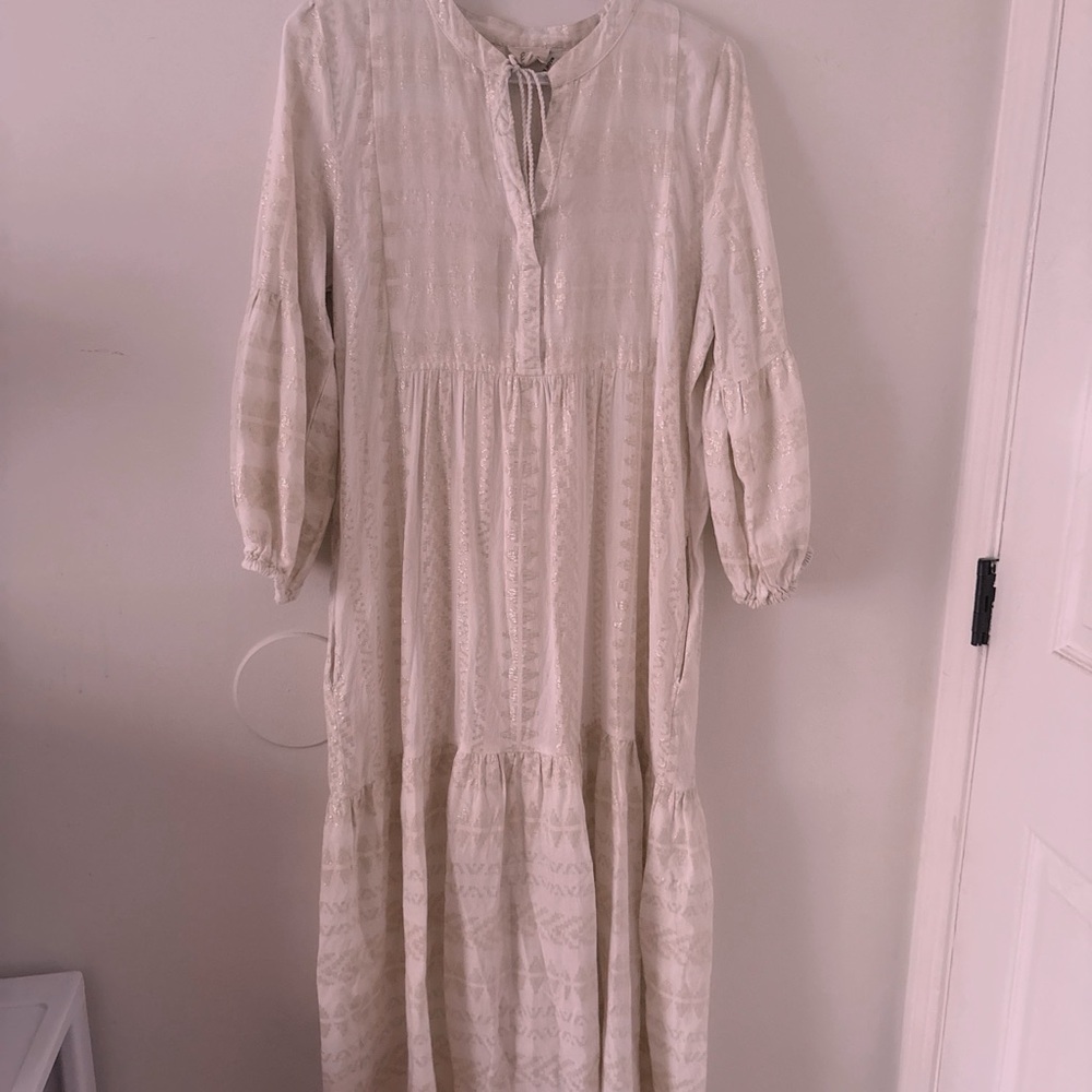 Elan Cream Long Sleeve Women's Dress